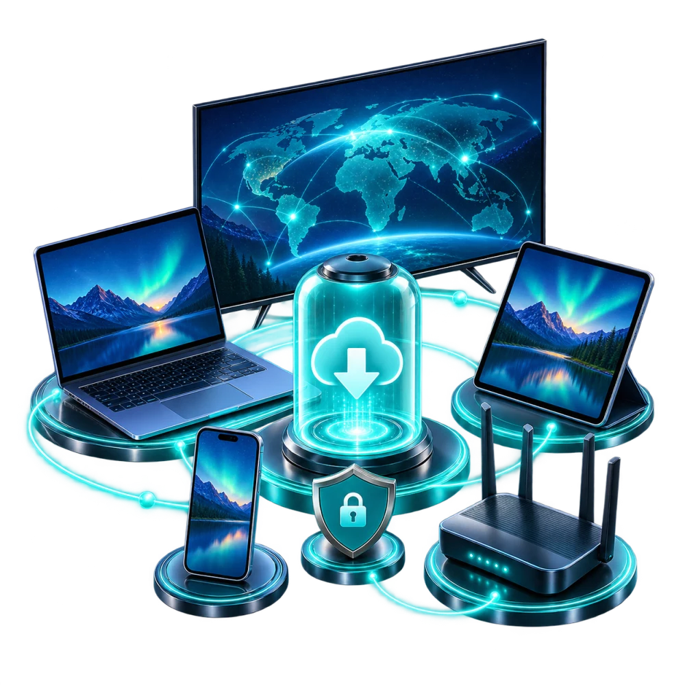 VPN streaming across connected devices